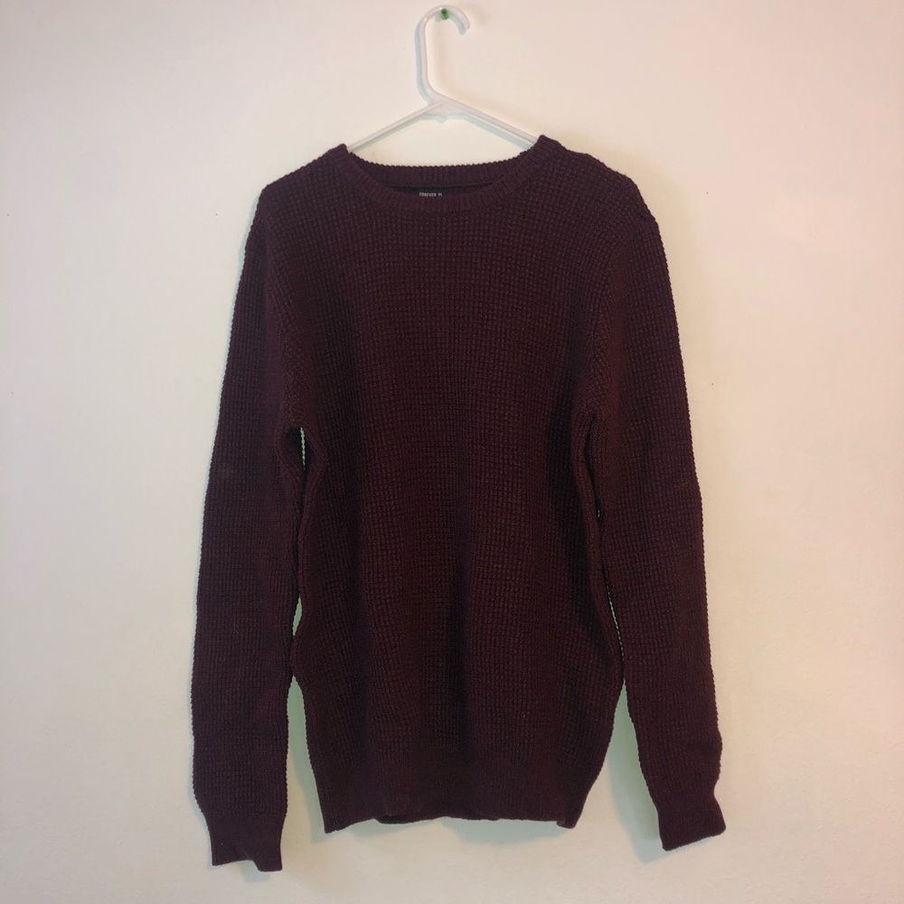 Men’s Forever 21 Maroon Knit Sweater